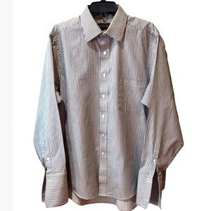 Donald J. Trump Signature Collection Striped Dress Shirt Men’s 16.5 | 34/35